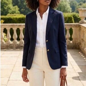 J Crew Blazer Womens 2 Navy Original schoolboy blazer Preppy Office Siren Career